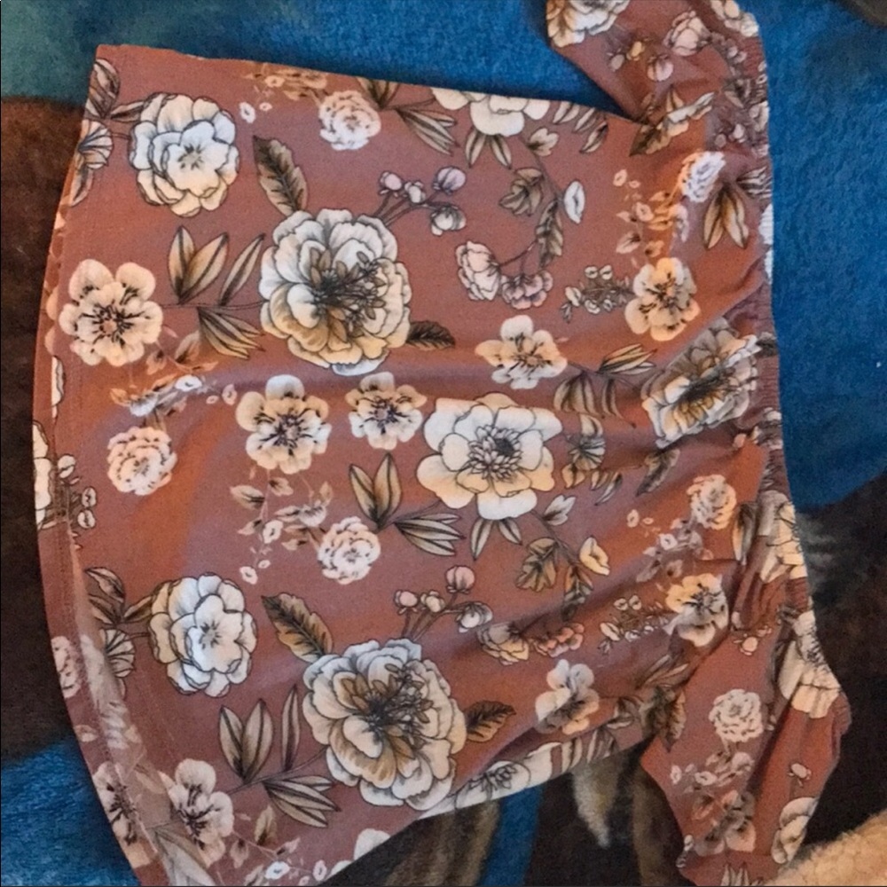 Tillys floral off shoulder shirt